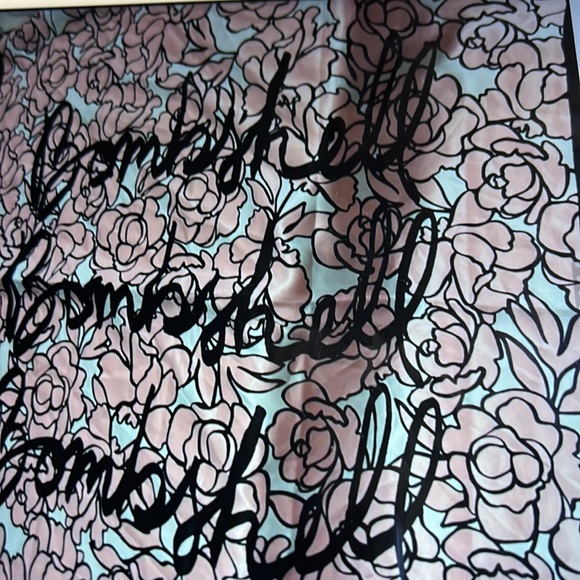 Scarf Bombshell Victoria’s Secret Pink Black  Silk - Picture 7 of 7